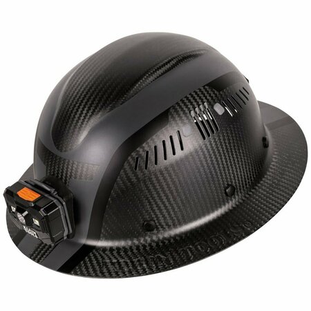 KLEIN TOOLS Klein Carbon Fiber Full Brim Hard Hat with Headlamp, Spartan 60514